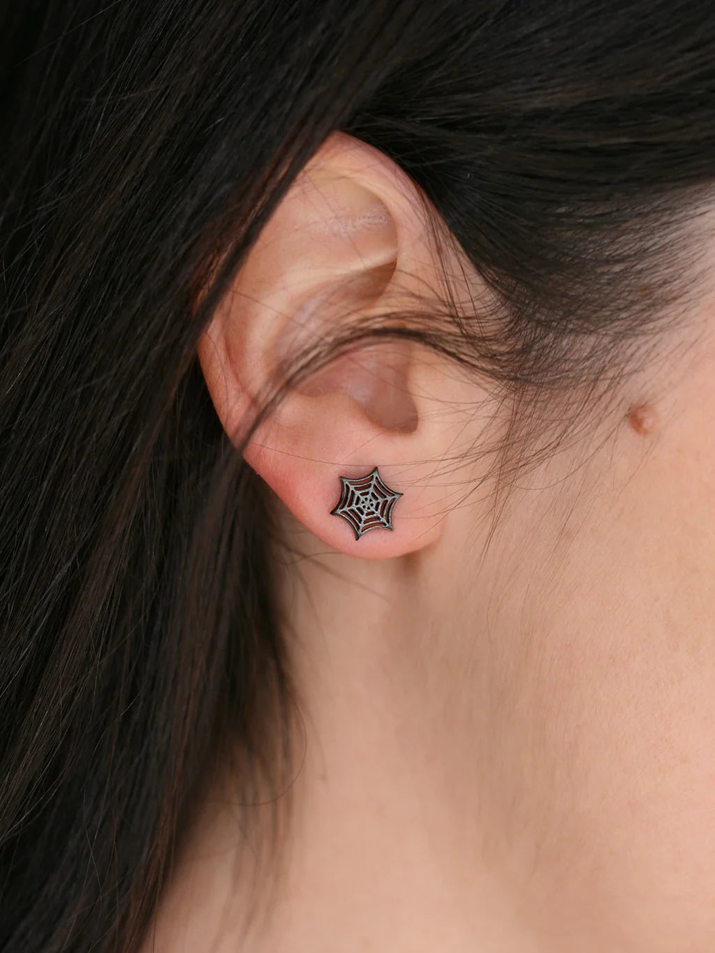 Clous D'oreilles Spider Noir