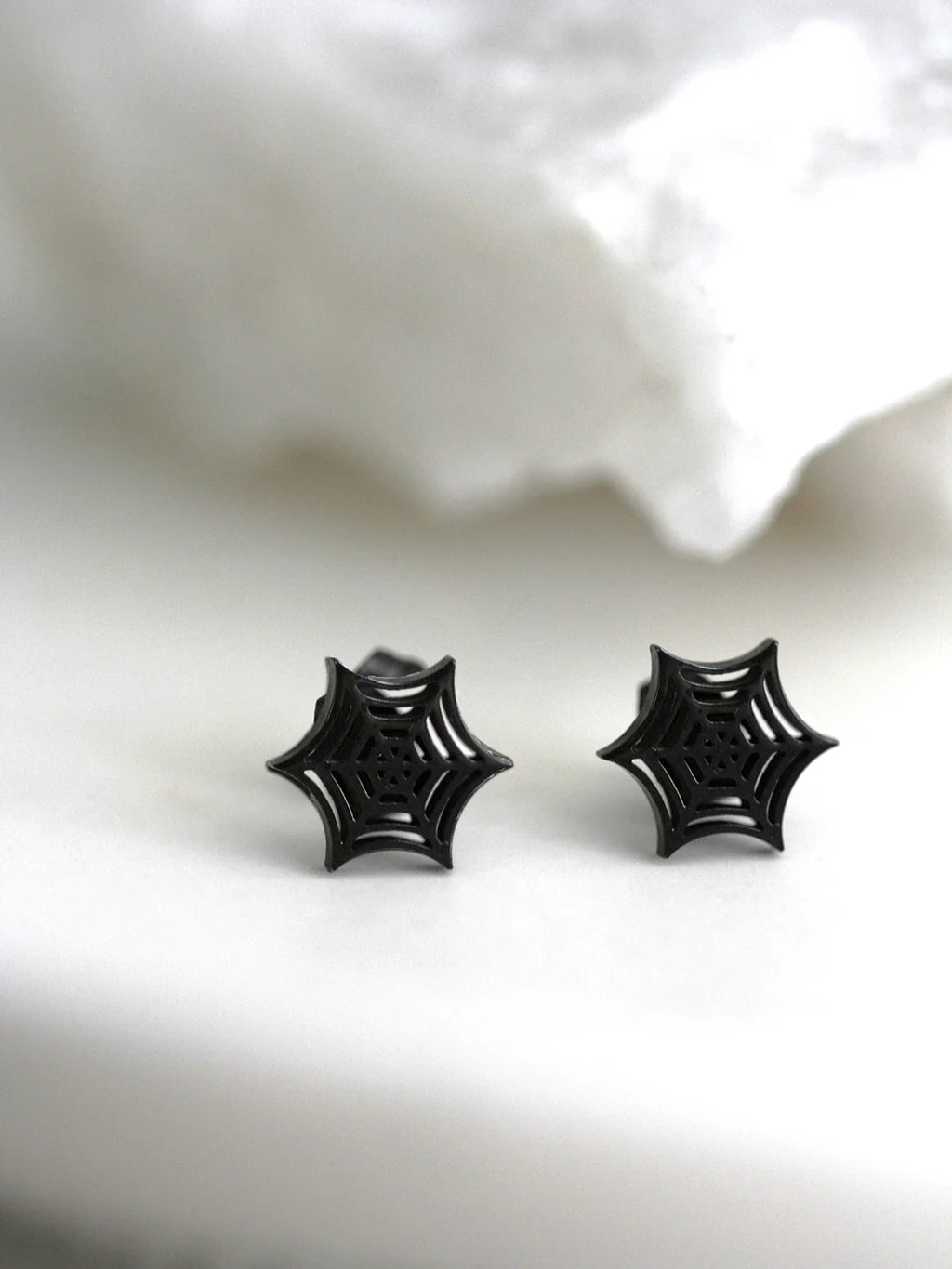 Clous D'oreilles Spider Noir