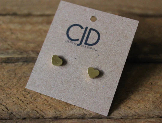 Boucles D'oreilles Studs Inox Coeur Or INOX20