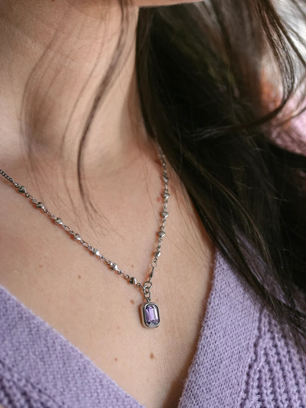 Collier Crysaline Argent