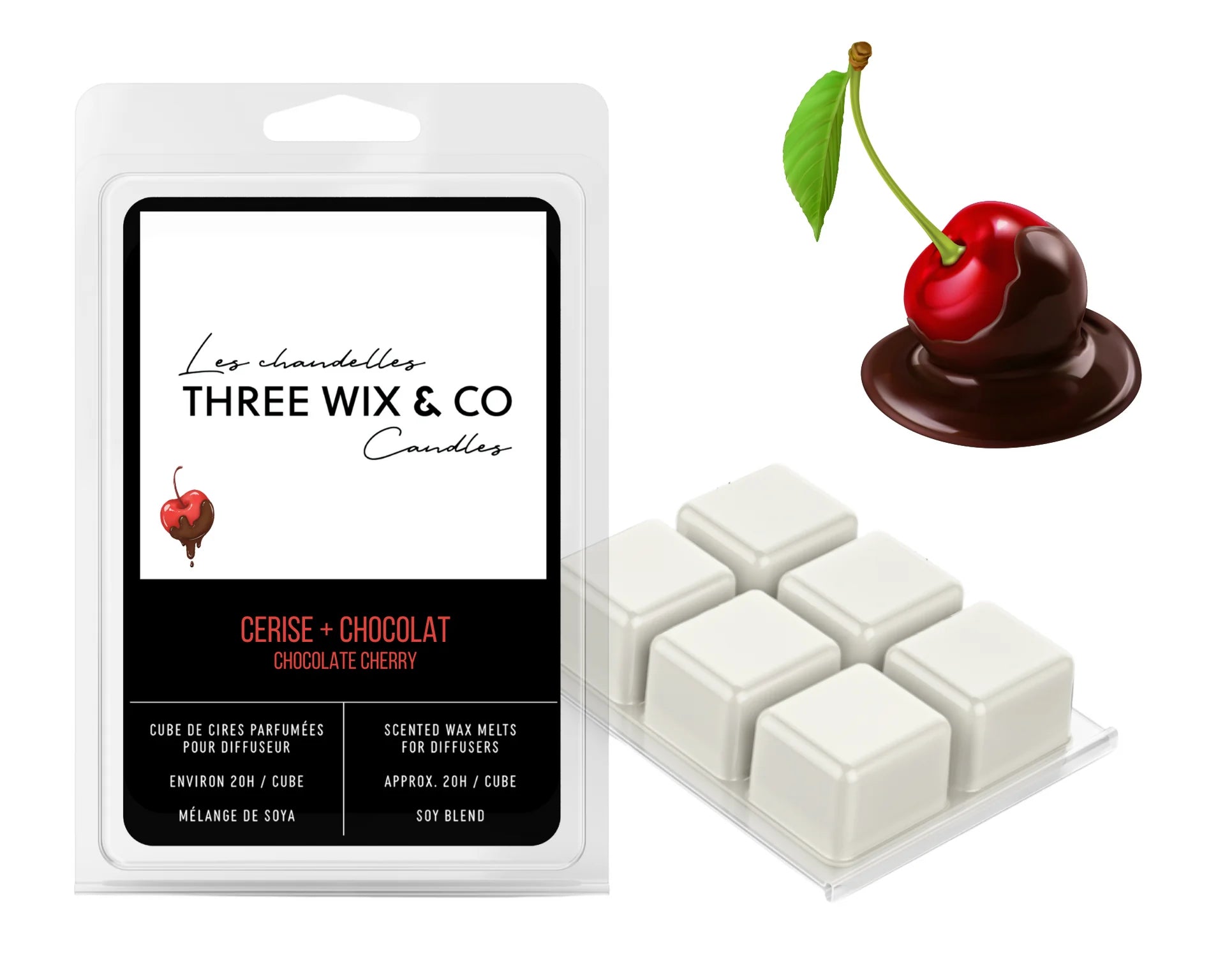 Cube De Cires Parfumées Pour Diffuseur Cerise & Chocolat
