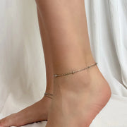 Bracelet De Cheville Délicate Argent