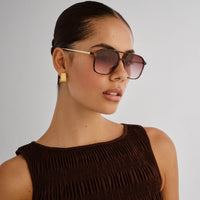 Lunette De Soleil Cusp Gold Noir Tort