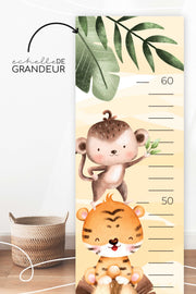 Échelle De Grandeur Mini Safari Et Support En Bois Magnétique