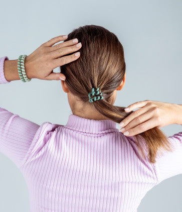 Ensemble Élastiques En Spirale Vert