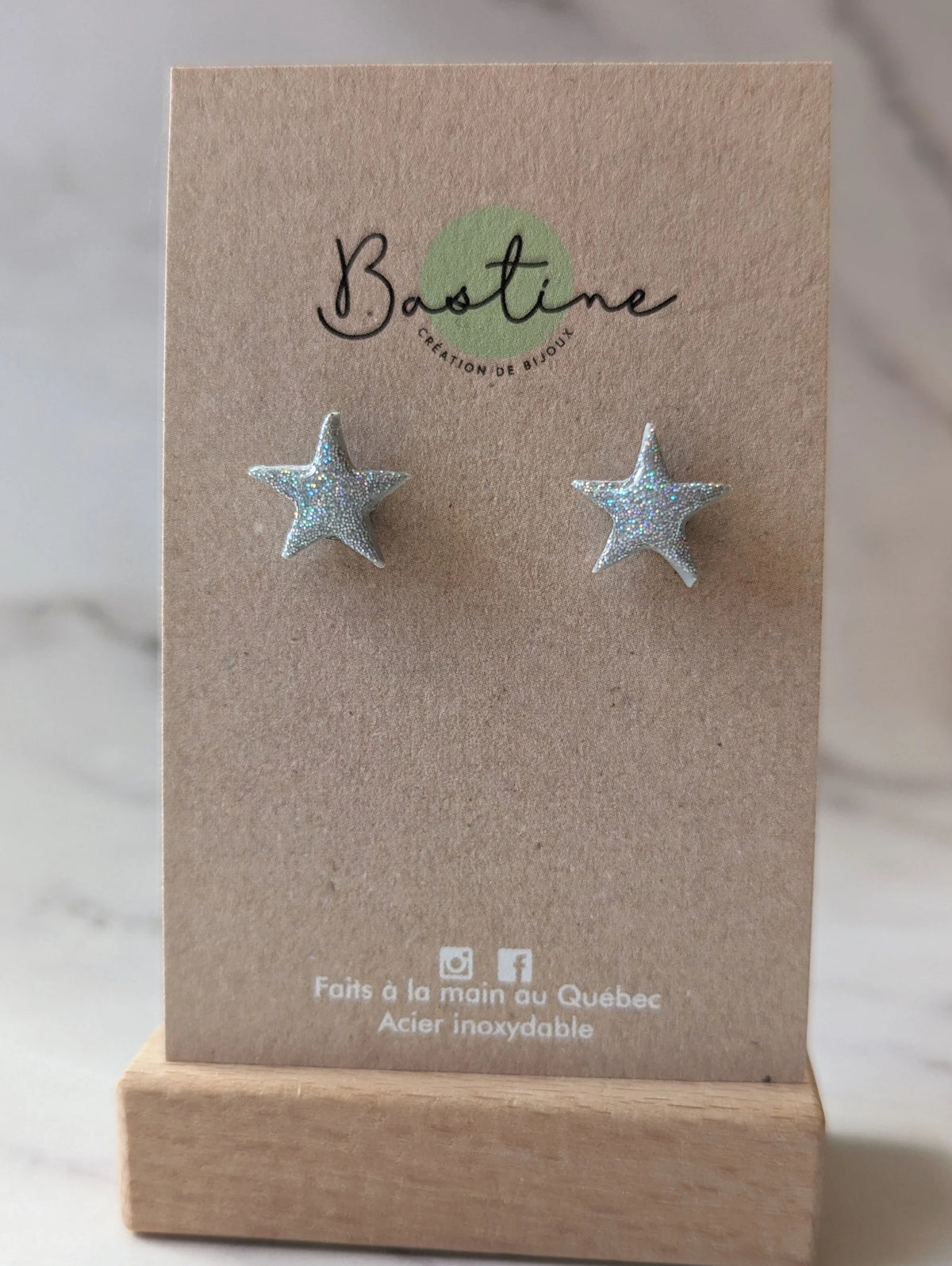 Studs Étoiles Holographique