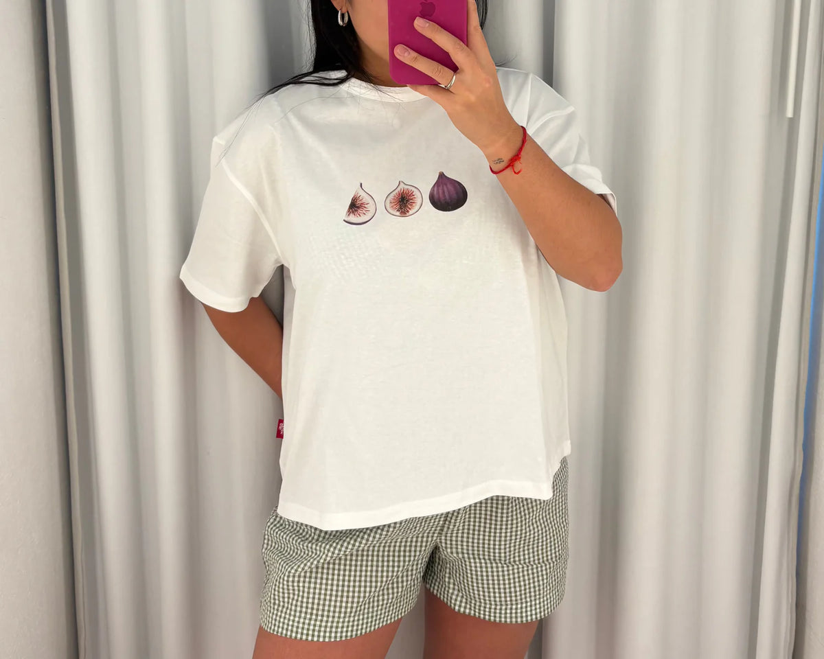 T-Shirt En Coton Vintage Les Figues