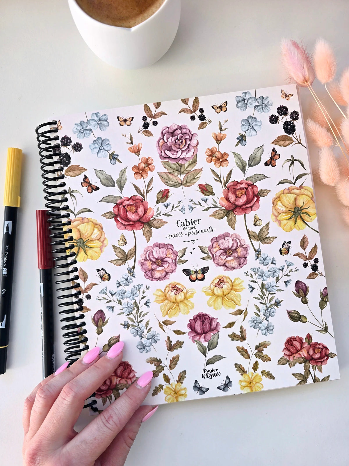 Carnet De SuivIs Personnels - Fleurs Tons Chaud - C