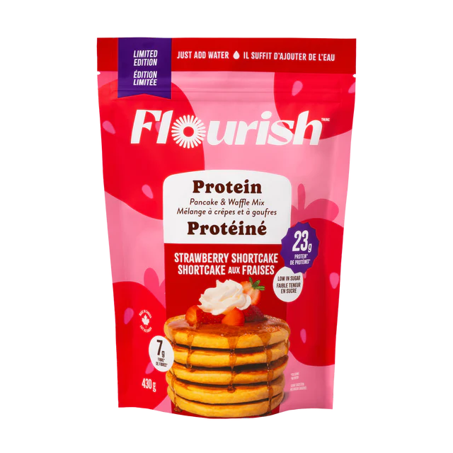 Mélange À Crêpes & À Gaufres Protéiné Shortcake Aux Fraises