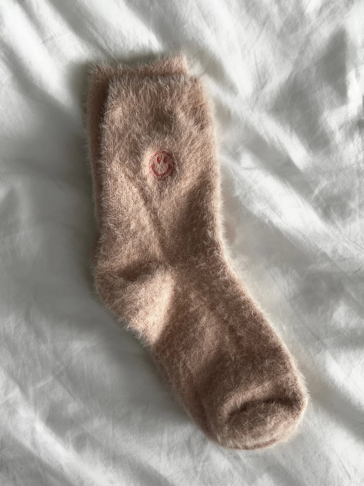 Fuzzy Socks Rose Pâle