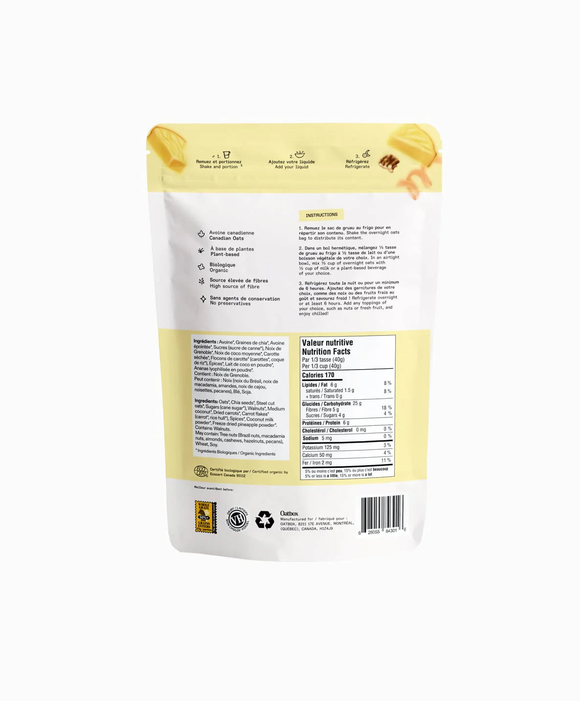 Gruau Au Frigo Gâteau Au Carottes