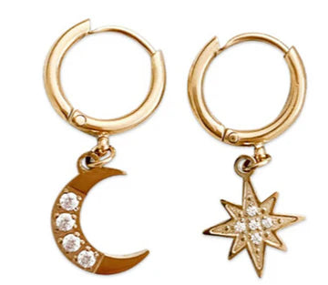 Boucles D'Oreilles Half Moon Bay Or
