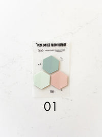 Bloc-Notes Autocollants Translucides Trio D'hexagones - 01