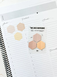 Bloc-Notes Autocollants Translucides Trio D'hexagones - 02
