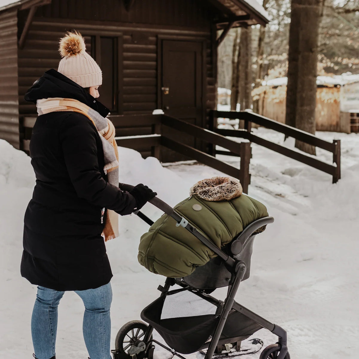Housse Hiver Pour Siège D'auto Classique Kaki (-30C à 5C)