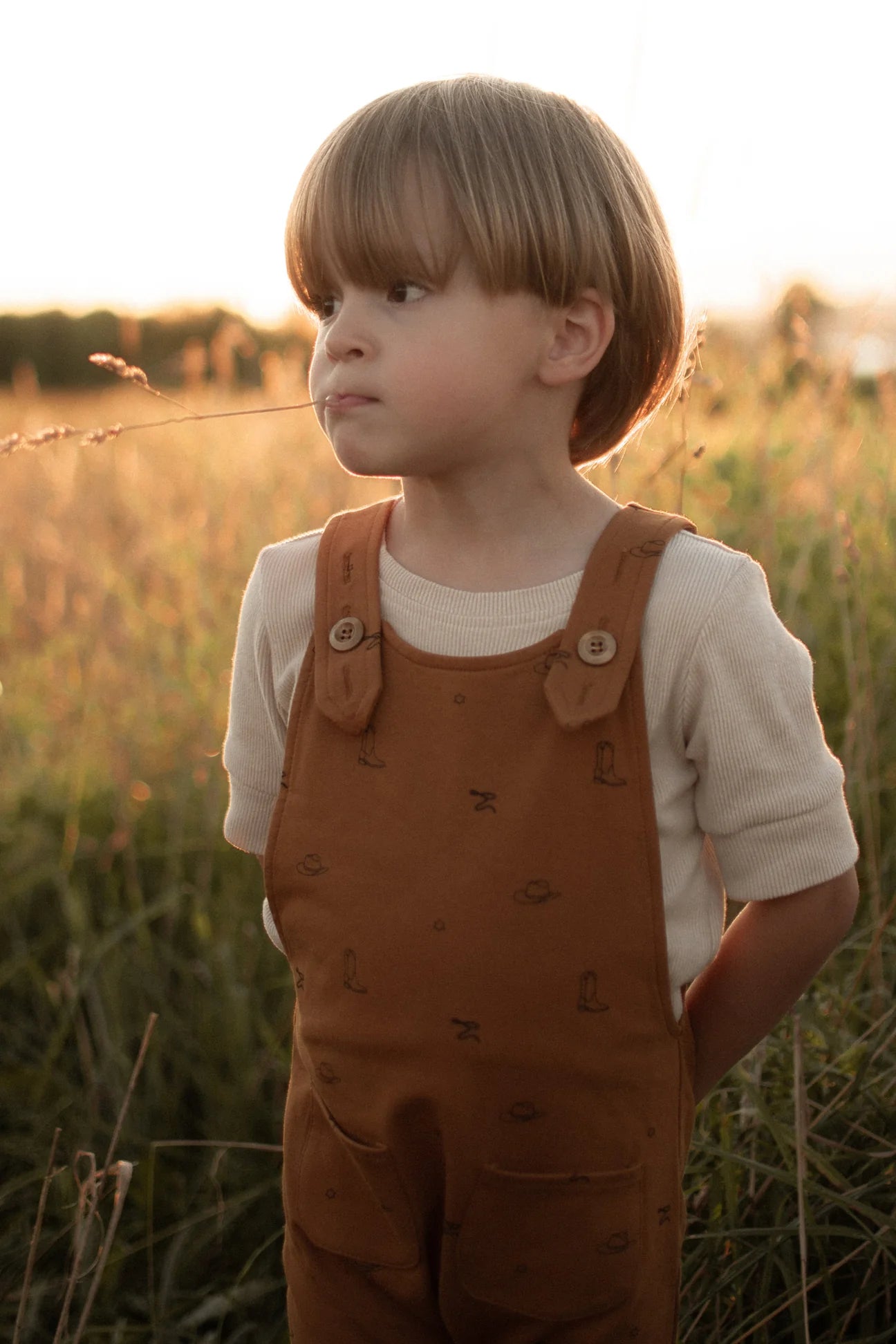 Salopette Caramel Motifs Country
