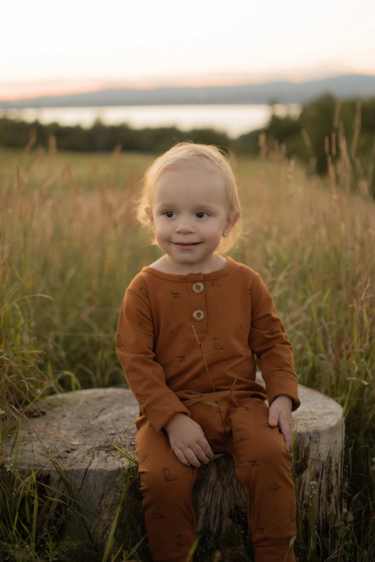 Onesie Évolutif Caramel Motif Country