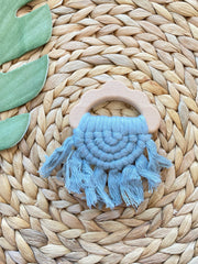 Anneau Bois Boho Nuage Vintage Gris