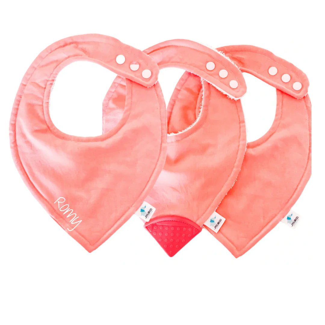 Bavoir Dentition Rose Pastel