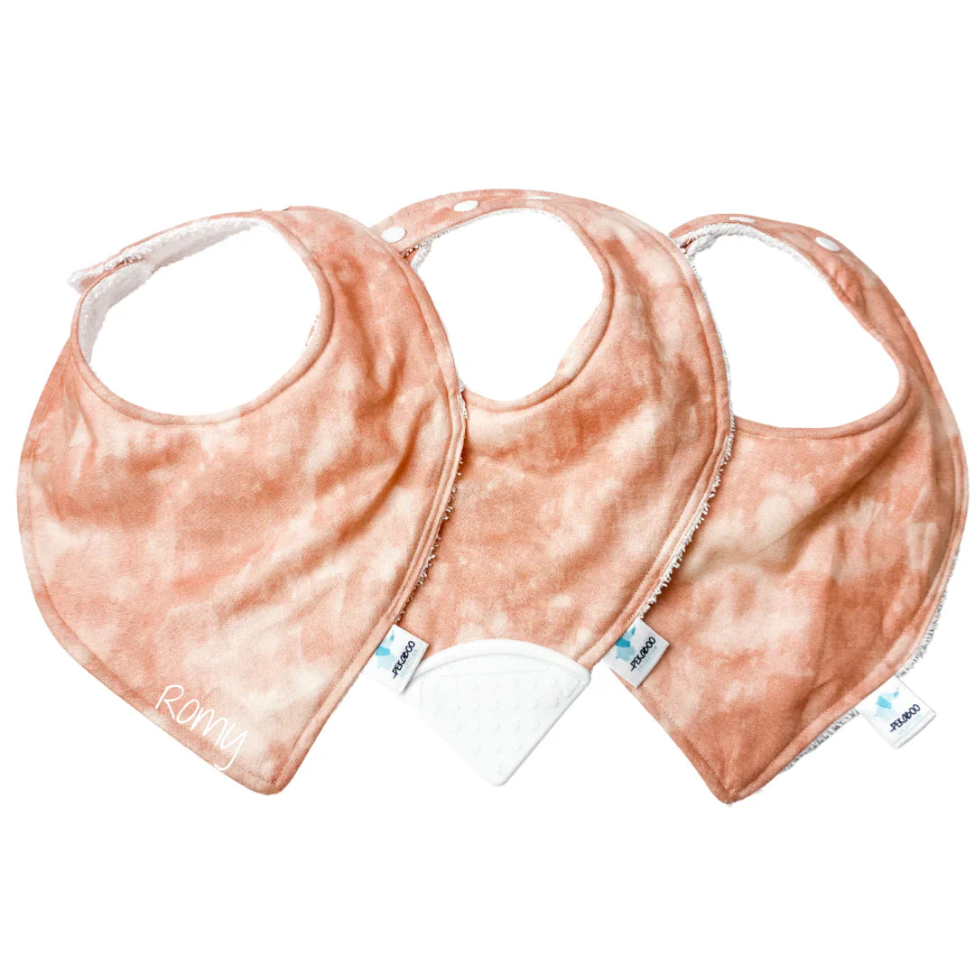 Bavoir Marbré Rose