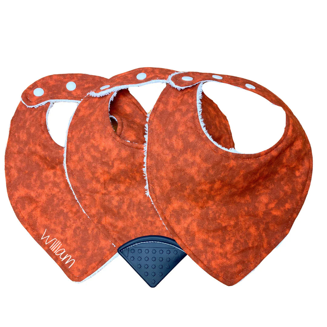 Bavoir Marbré Orangé