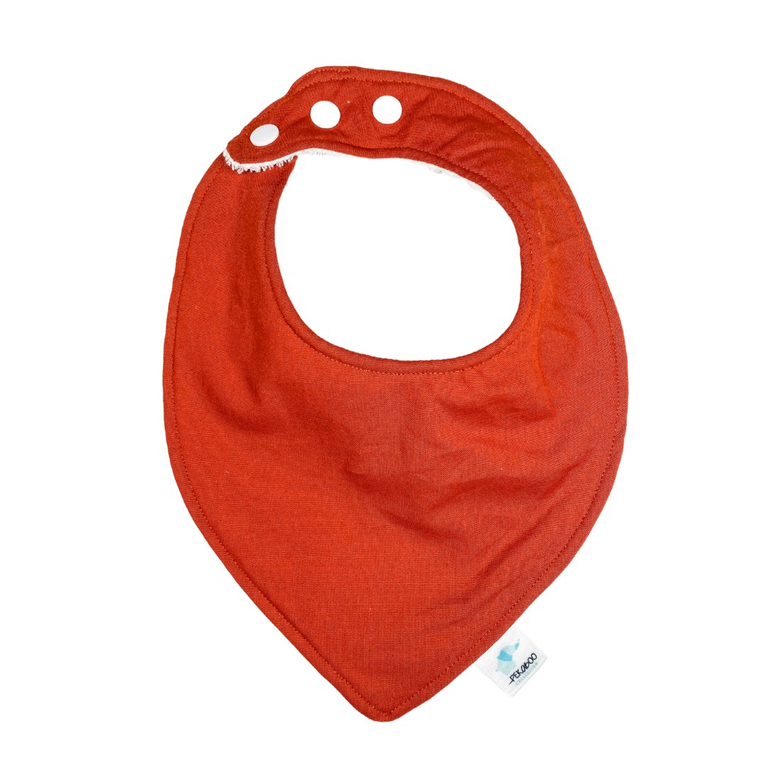 Bavoir Dentition Orangé Rouille