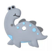 Jouet De Dentition Dino Joyeux Gris Et Bleu