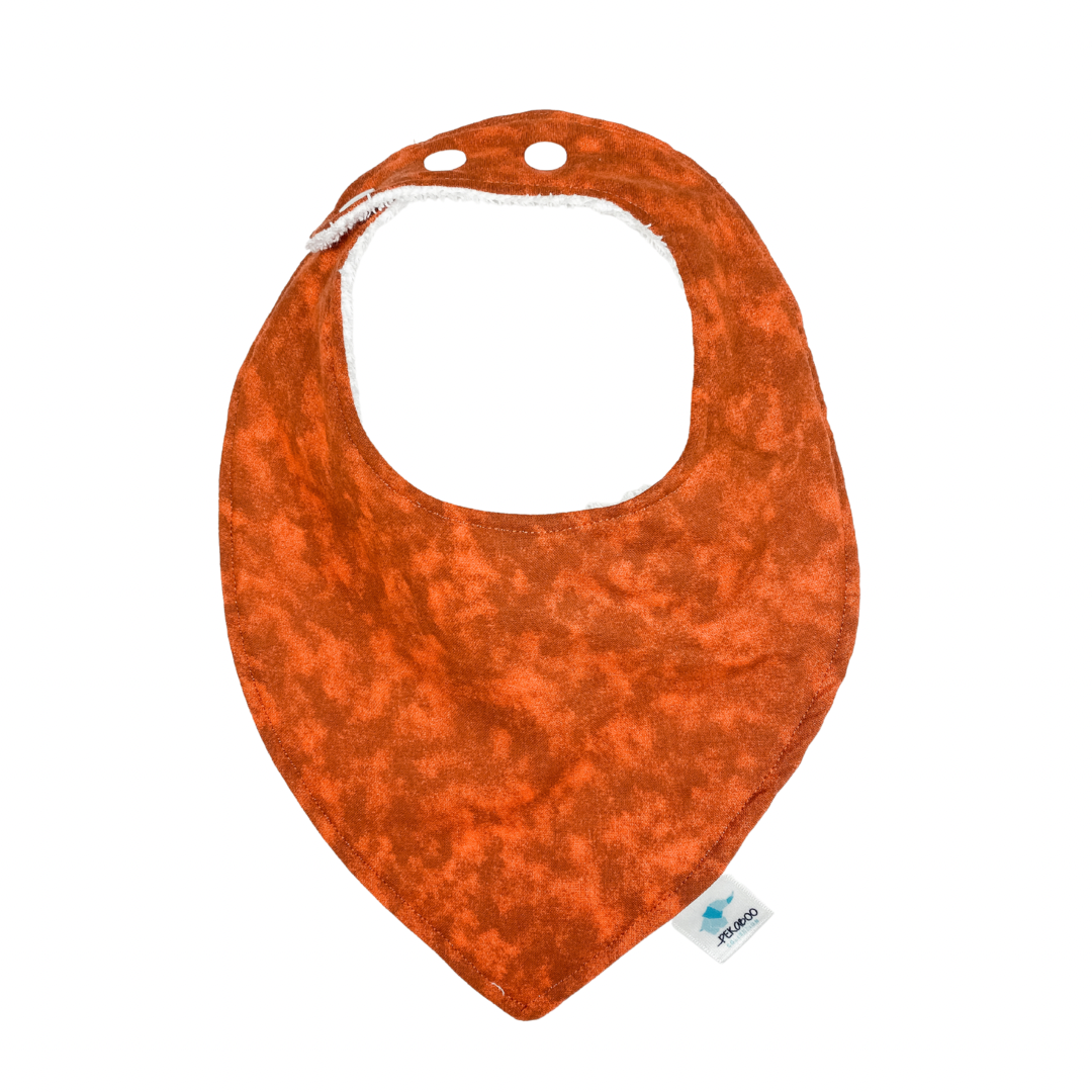 Bavoir Dentition Marbré Orangé