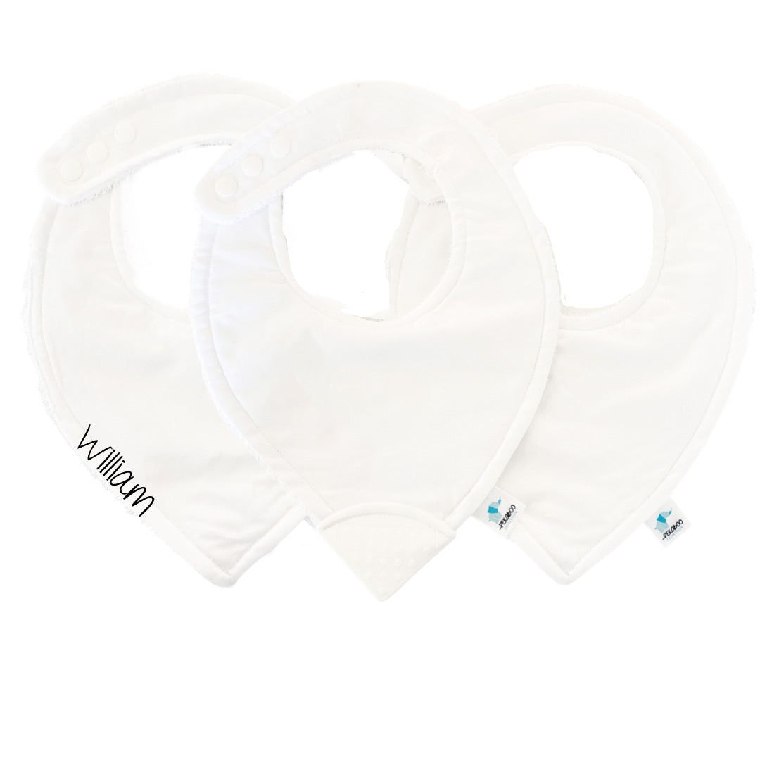 Bavoir Dentition Blanc
