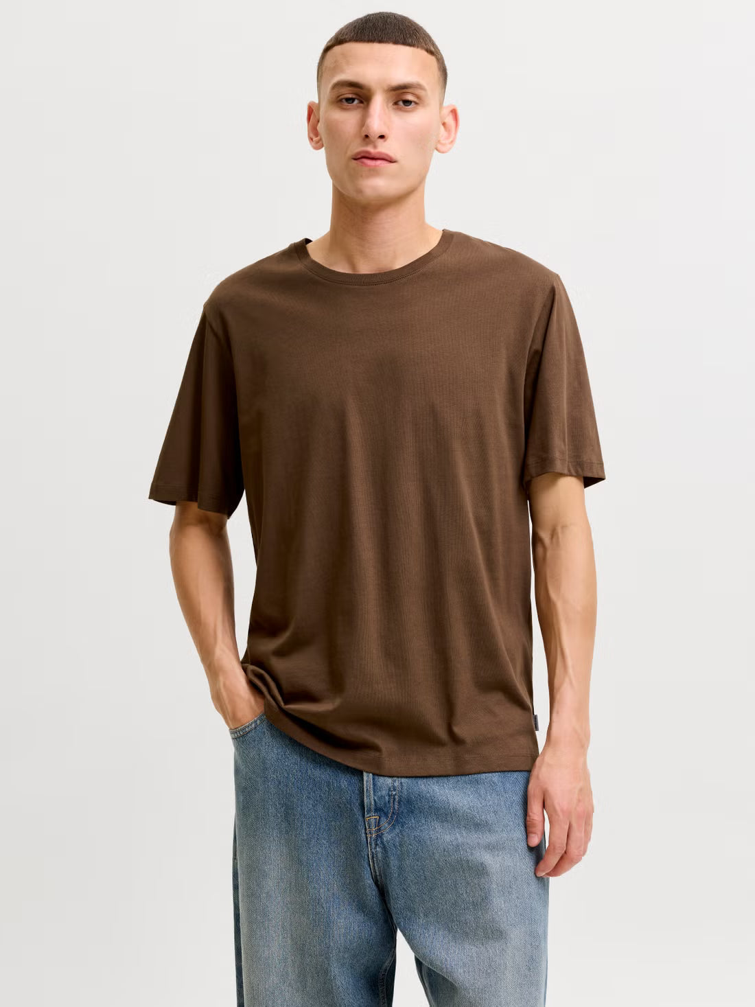 T-Shirt Jjeorganic Basic Cocoa