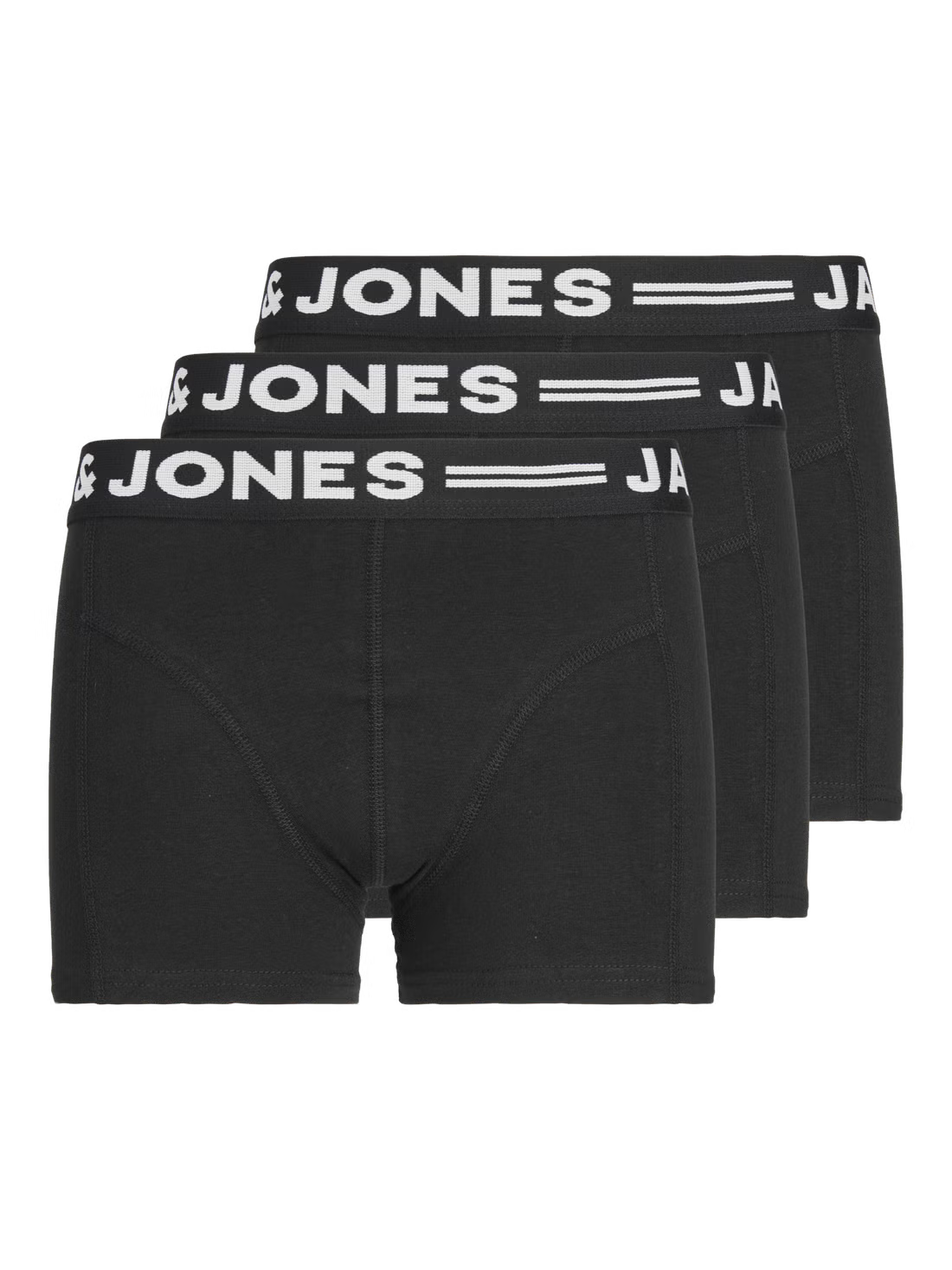 Boxer Junior Sense Trunks Noir (Paquet De 3)