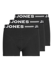 Boxer Junior Sense Trunks Noir (Paquet De 3)