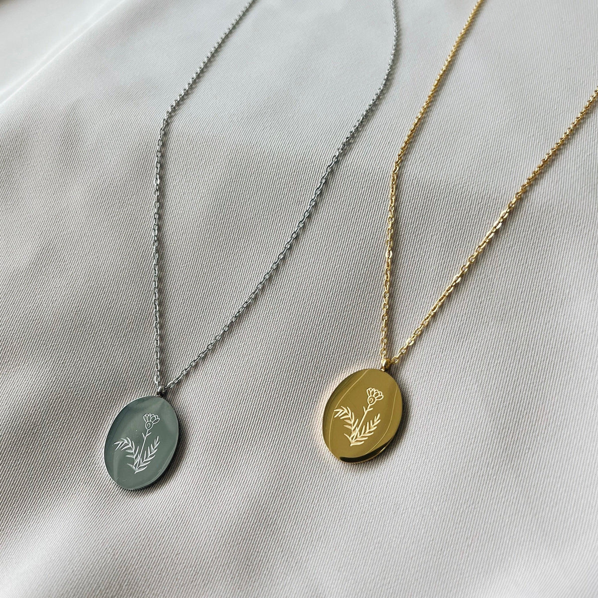 Collier Fleurs De Naissance Argent - Janvier
