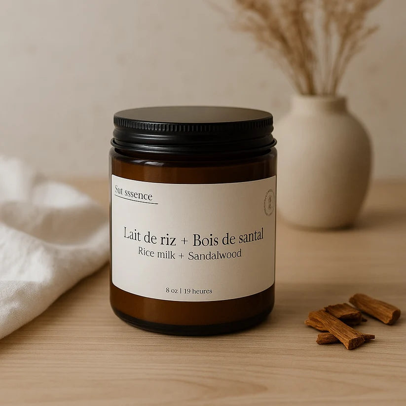 Chandelle Lait De Riz Et Santal