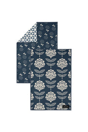 Linges À Vaisselle Nature Indigo