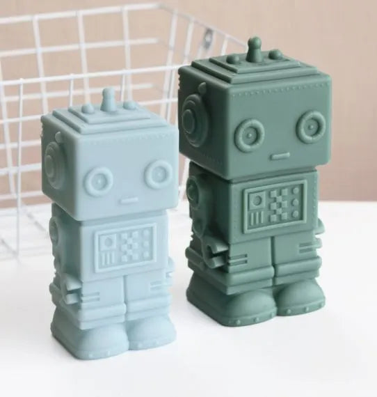 Petite Veilleuse Robot Bleu Fumé