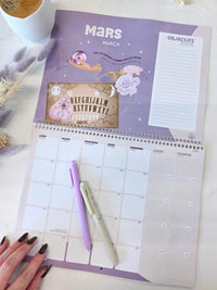 Calendrier Mural 2026 - Bilingue - Lunaire