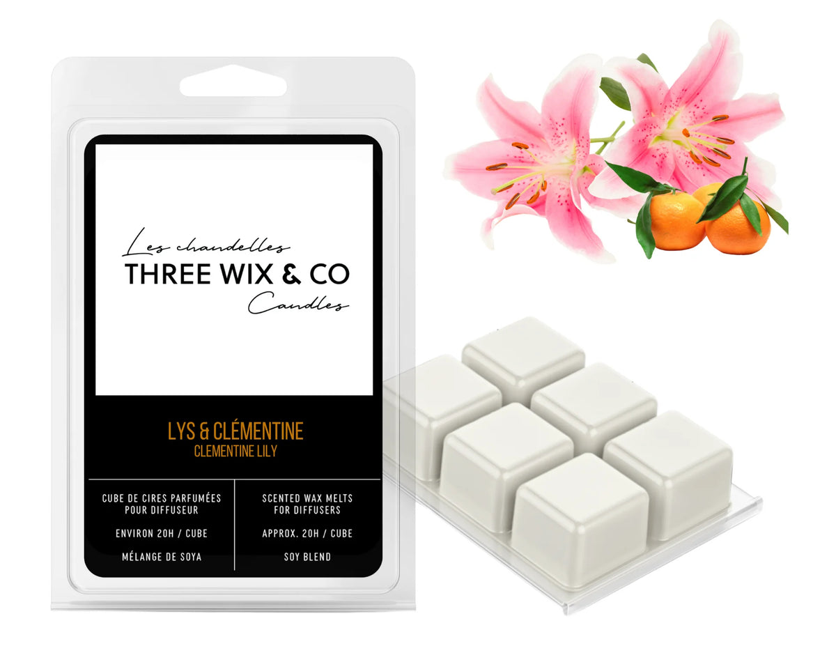 Cube De Cires Parfumées Pour Diffuseur Lys & Clémentine