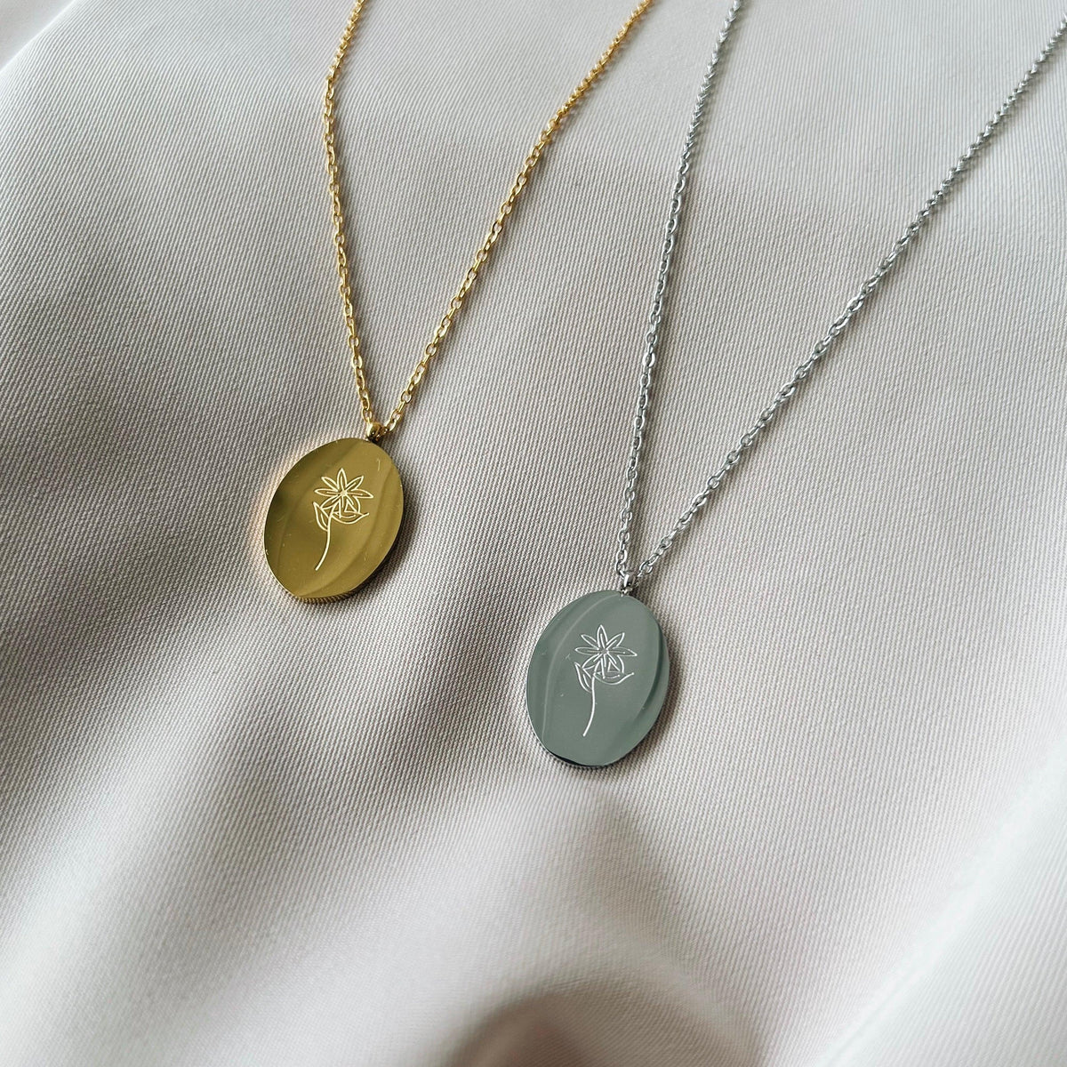 Collier Fleurs De Naissance Argent - Mai