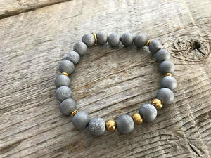 Bracelet Minéral Doré