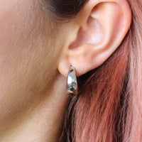 Boucles D'oreilles Mini Chunky Hoops Argent