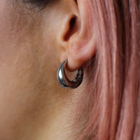 Boucles D'oreilles Mini Chunky Hoops Argent