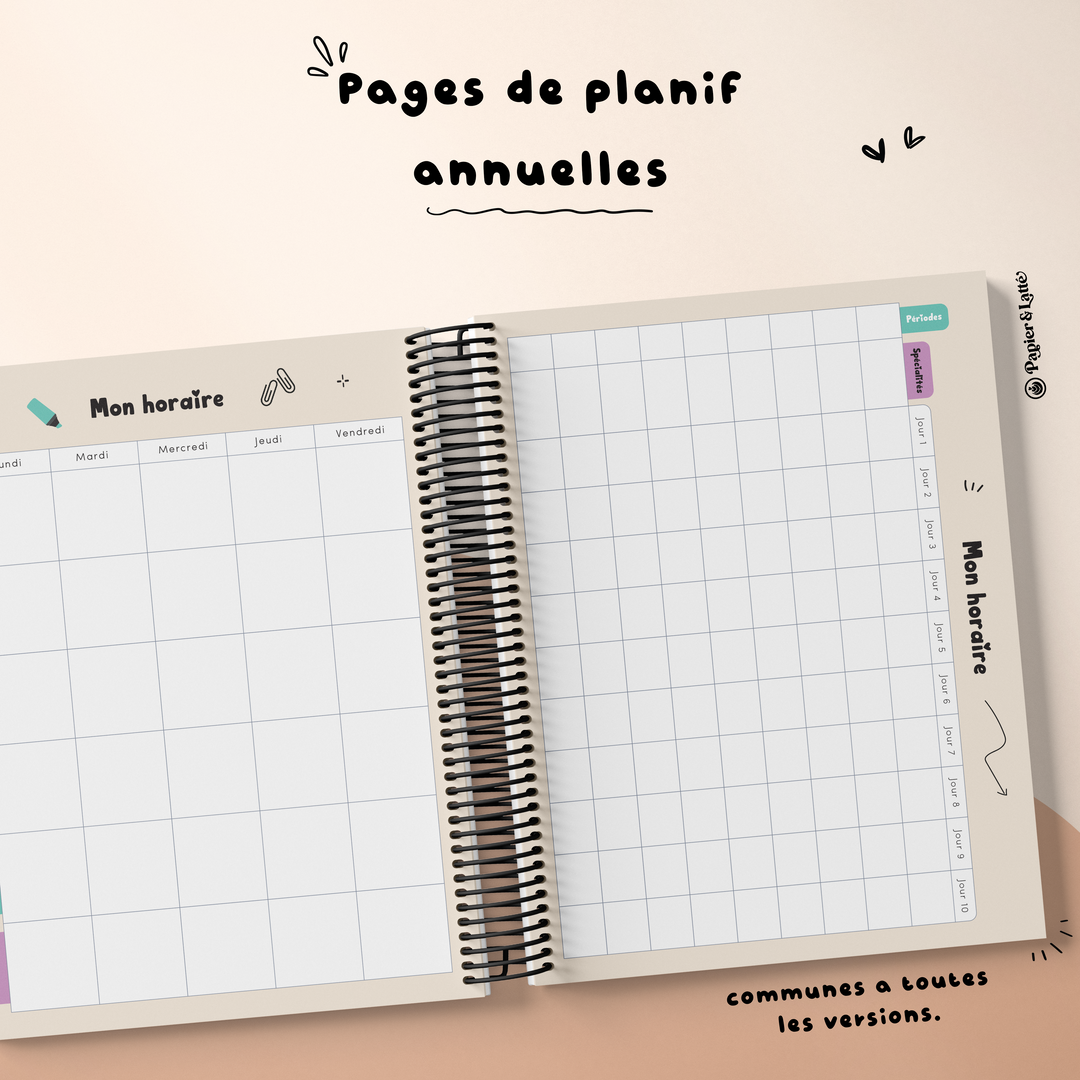 Planificateur Enseignant 2026-2027 02 5 périodes (3AM & 2PM)