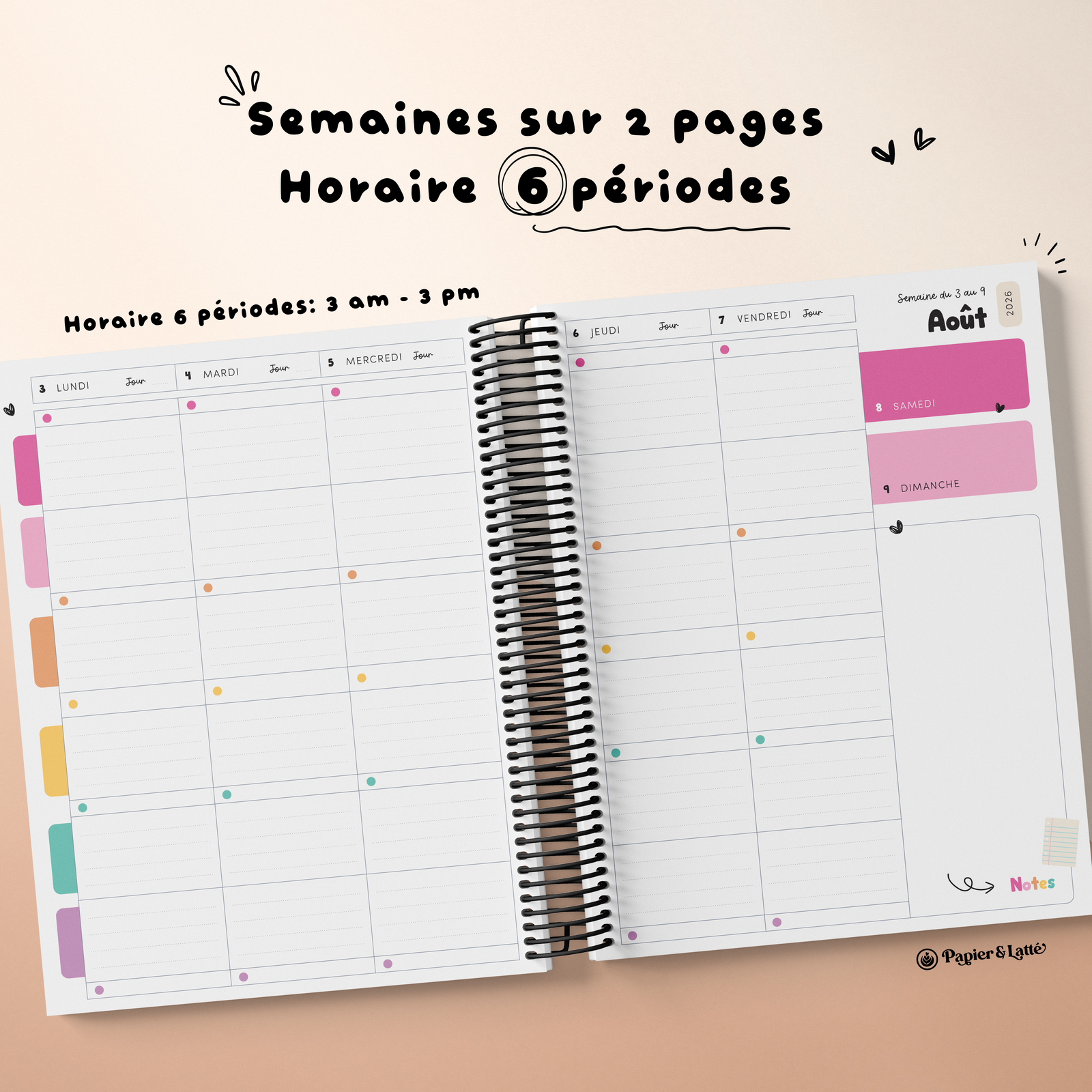 Planificateur Enseignant 2026-2027 02 5 périodes (3AM & 2PM)