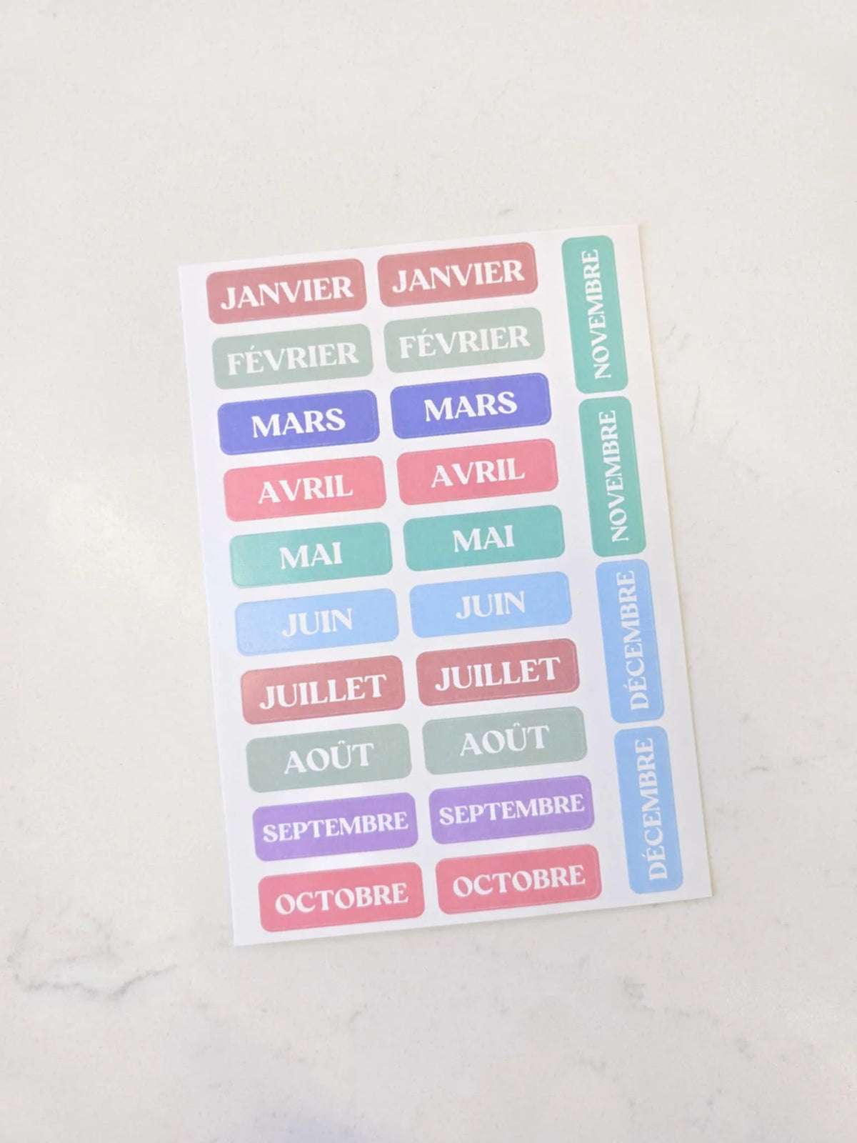 Autocollant - Mois - 5e Édition