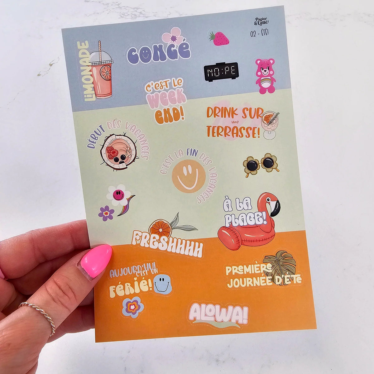 Autocollant Collection Mots - Ensembles De 4 Feuilles