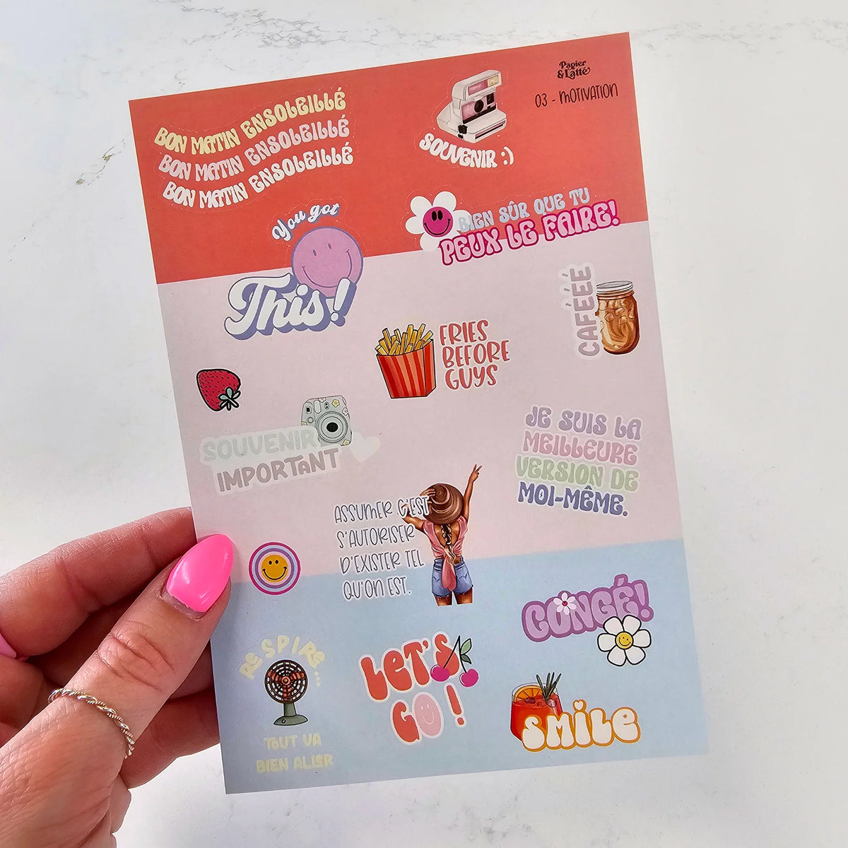 Autocollant Collection Mots - Ensembles De 4 Feuilles