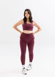 Legging Mylo Taille Haute Burgundy
