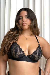Soutien-Gorge Plongeant Casual Noir