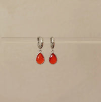 Boucles D'oreilles Dipa Orange Rouge